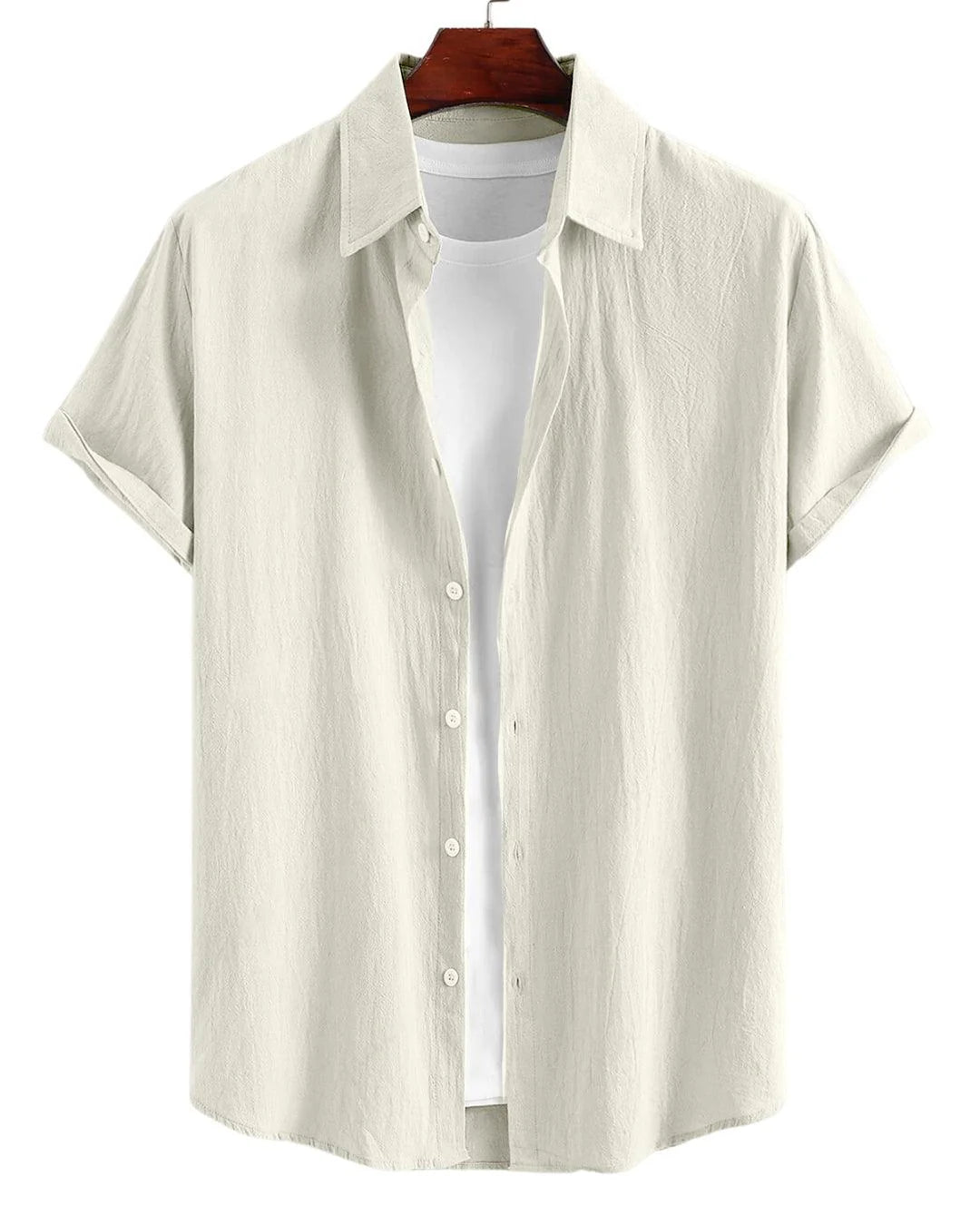 BHAYLA'S MEN'S TWO-PIECE OUTFITS: SUMMER COMFORTABLE CASUAL SHORT SLEEVES SHIRT AND PANT WITHOUT TEE