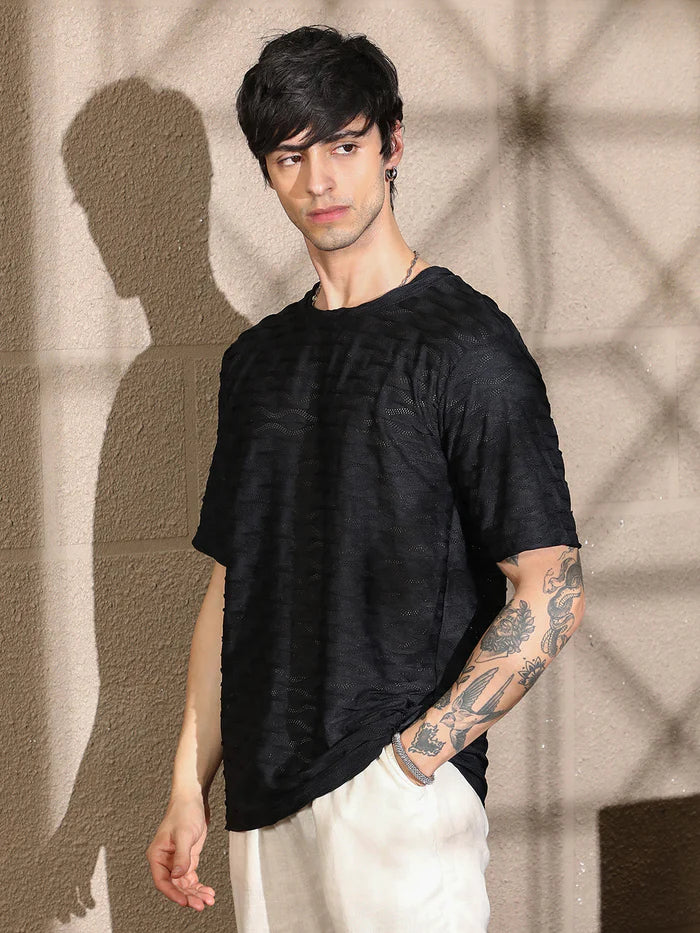 WAVE-TACTILE OVERSIZED T-SHIRT