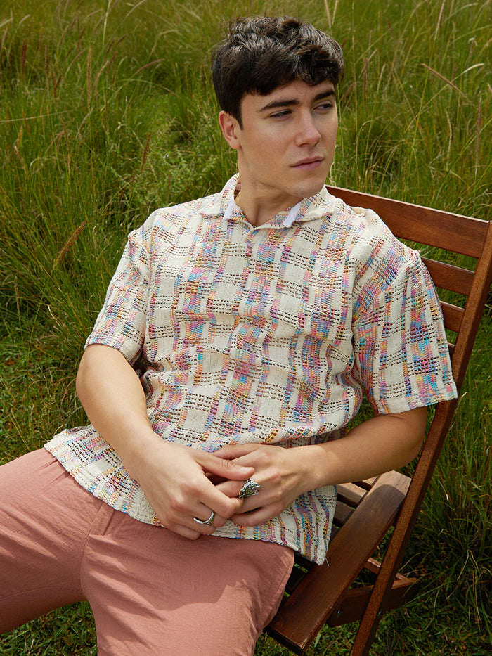 PRISM OVERSIZED POLO T-SHIRT