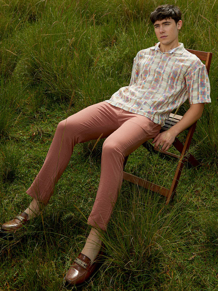 PRISM OVERSIZED POLO T-SHIRT