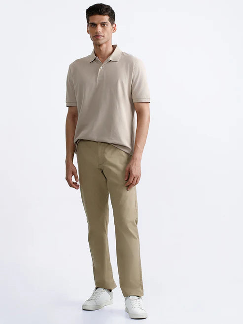 BHAYLA'S BEIGE CLASSIC COLLAR T-SHIRT