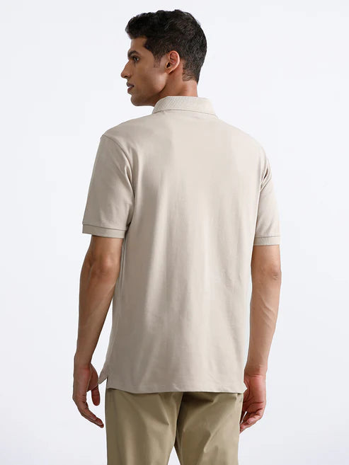 BHAYLA'S BEIGE CLASSIC COLLAR T-SHIRT