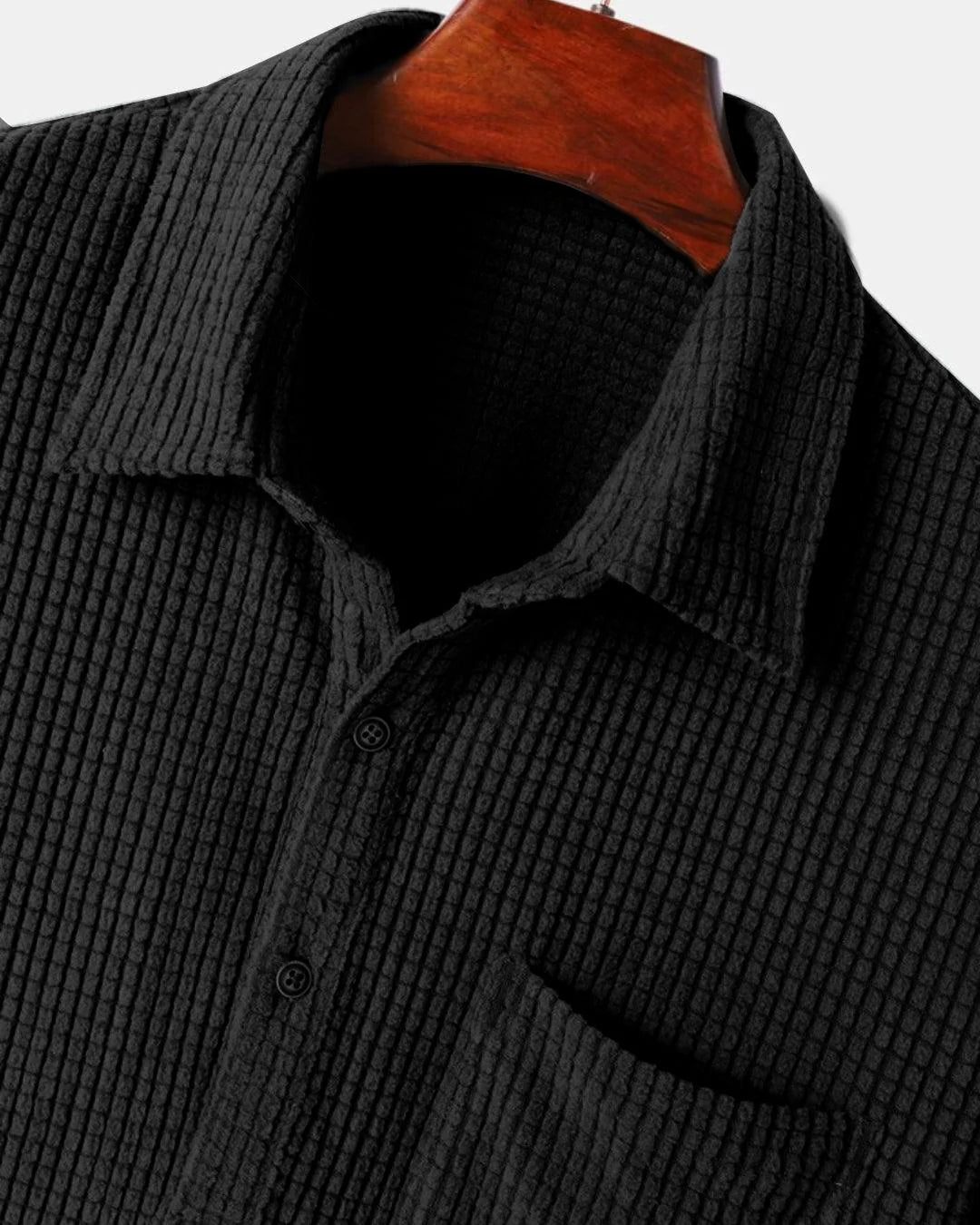 BHAYLA'S SET OF TWO: MEN'S BLACK SHORT SLEEVE KNIT SHIRT WITH DRAWSTRING POCKET PANT